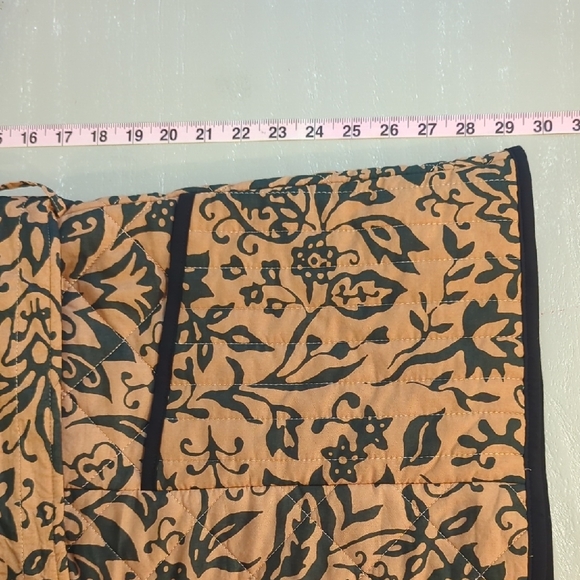 NWT Bagatelle Quilted Floral Tie Waist Jacket Tan Black Size XL - Picture 8 of 8